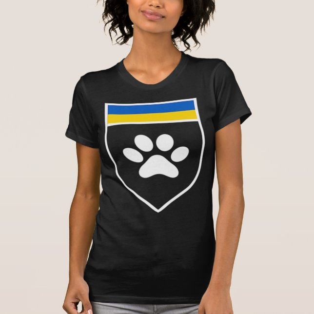 Ukrainas Flagga för ökad medvetenhet om sällskapsd T Shirt (Framsida)