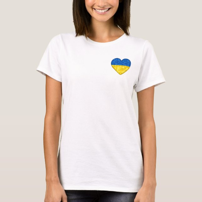 Ukrainas flagga. Hjärtat. Kärlek till Ukraina. Sup T Shirt (Framsida)