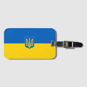 Ukrainas flagga-Jackande av arm Bagagebricka