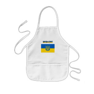 Ukrainas flagga-jackande av arm barnförkläde