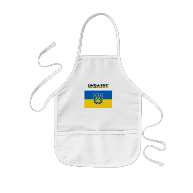 Ukrainas flagga-jackande av arm barnförkläde (Framsidan)