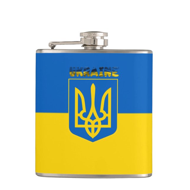 Ukrainas flagga-jackande av arm fickplunta (Framsidan)