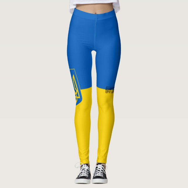 Ukrainas flagga-jackande av arm leggings (Framsida)