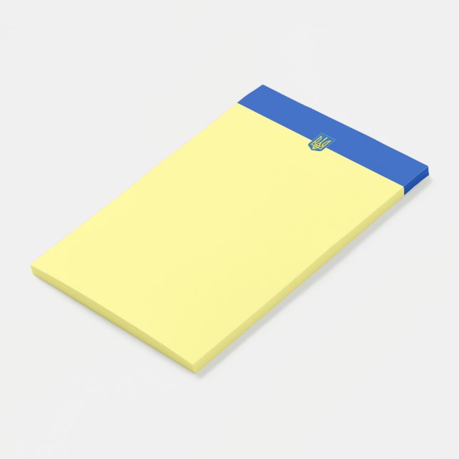 Ukrainas flagga-Jackande av arm Post-it Block (Vinklad)