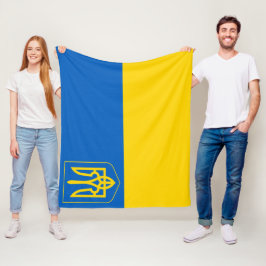 Ukrainas Flagga Jackar Arm Patriotic Ukrainska Fleecefilt