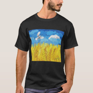 Ukrainas Flagga liggande T Shirt