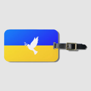 Ukrainas Flagga Luggage Tag Dove of Peace - Freedo Bagagebricka