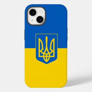 Ukrainas flagga med jackande av arm
