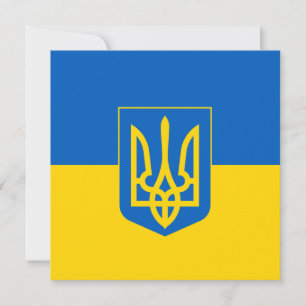 Ukrainas flagga med jackande av arm
