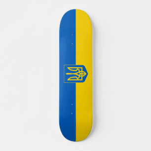 Ukrainas flagga med jackande av arm mini skateboard bräda 18,5 cm