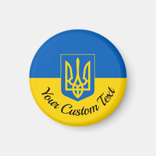 Ukrainas flagga med jackande av arm och anpassning magnet
