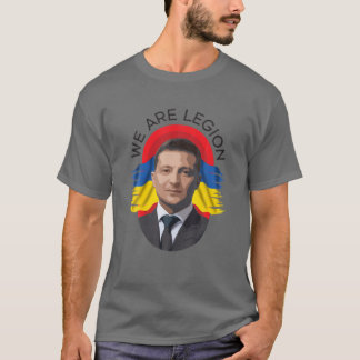 Ukrainas Flagga med president Volodymyr Zelensky T Shirt