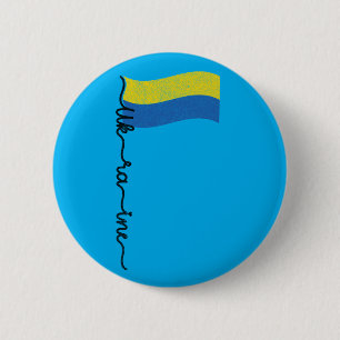 Ukrainas Flagga Namnteckning design, symbol vid fl Knapp