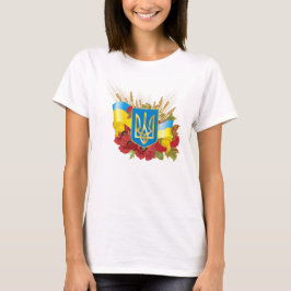 Ukrainas flagga och jackar om arm. t shirt