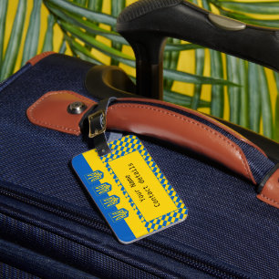 Ukrainas flagga och Ukrainas Flagga/sport Bagagebricka