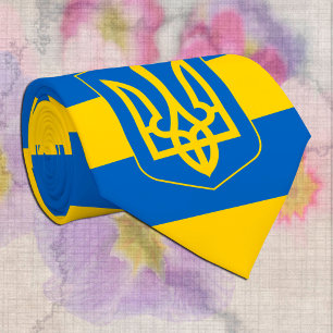 Ukrainas Flagga- och ukrainska företag rand Slips