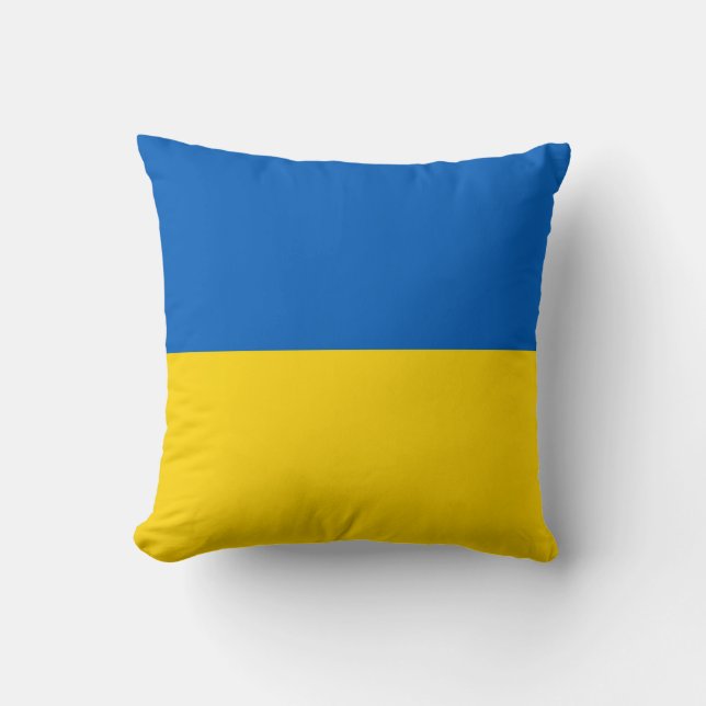 Ukrainas Flagga om amerikanska MoJo Pillow Kudde (Framsida)