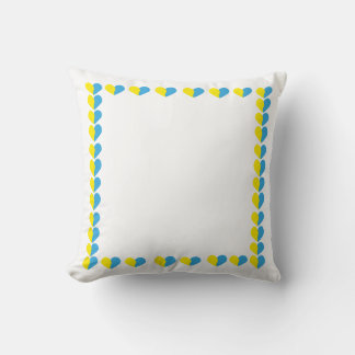 Ukrainas flagga om enkel design för hjärtat kudde