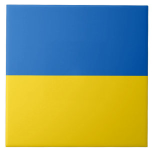 Ukrainas Flagga på Tile Kakelplatta