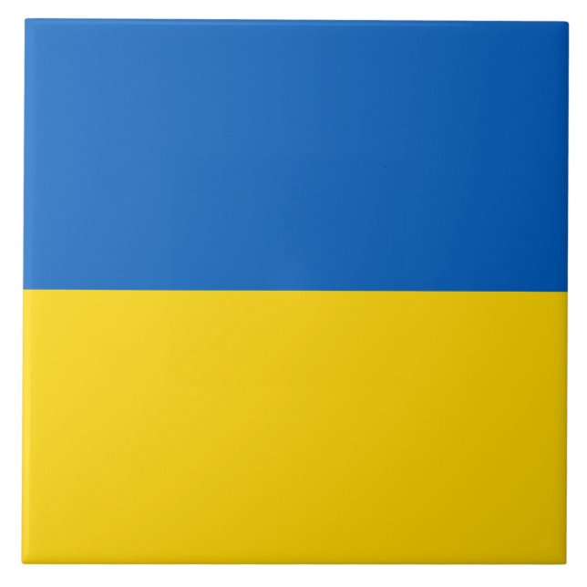 Ukrainas Flagga på Tile Kakelplatta (Framsidan)