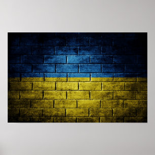Ukrainas flagga poster