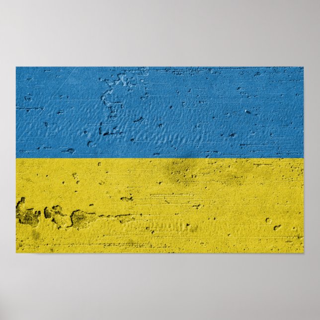 Ukrainas flagga poster (Framsidan)
