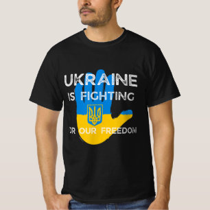 Ukrainas Flagga som stöder design Ukraina i kampen T Shirt