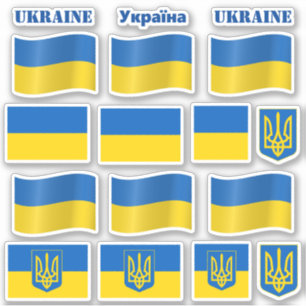 Ukrainas Flagga Stickers & Ukraina/У к р а ї н а Klistermärken