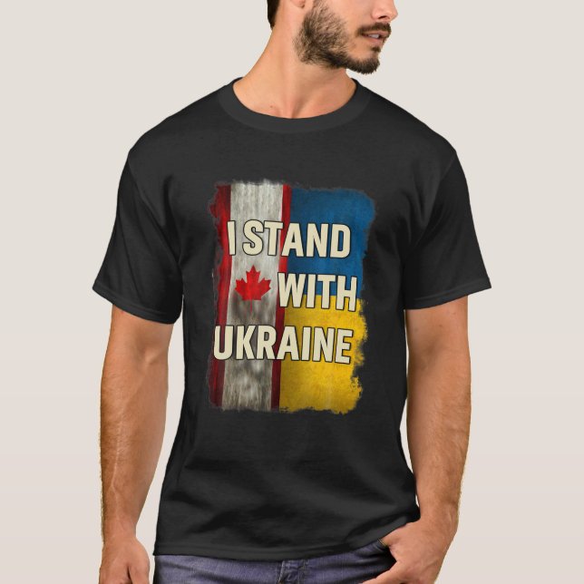 Ukrainas Flagga Support Älskare Pride Ukraina T Shirt (Framsida)