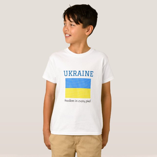 UKRAINAS FLAGGA T SHIRT (Hel framsida)
