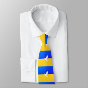 Ukrainas Flagga Ties Support Ukraina Peace Dove Slips