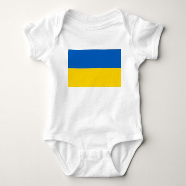 Ukrainas Flagga (Ukraina) Baby Bodykostym T Shirt (Framsida)