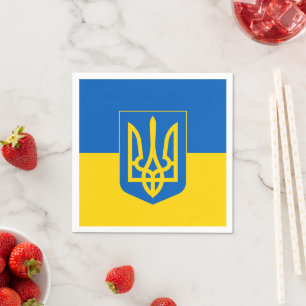Ukrainas Flagga & Ukraina - party, födelsedag/spor Pappersservett