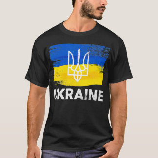 Ukrainas Flagga Ukraina-symbol jag står med Ukrain T Shirt