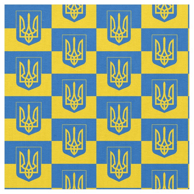 Ukrainas Flagga & Ukraina, Trendiget Fabric/mode Tyg (Närbild)