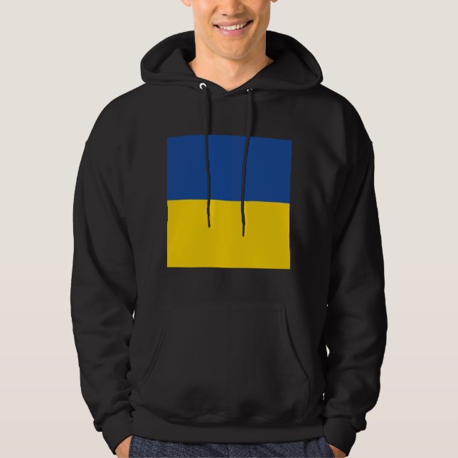 Ukrainas Flagga, Ukrainas Land Patriotic Gift Hoodie (Framsida)