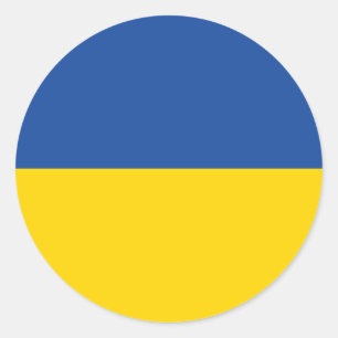 Ukrainas Flagga, Ukrainas Land Patriotic Gift Runt Klistermärke