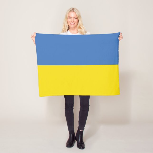 Ukrainas Flagga, ukrainska slava Ukrainini С л а в Fleecefilt (På plats)