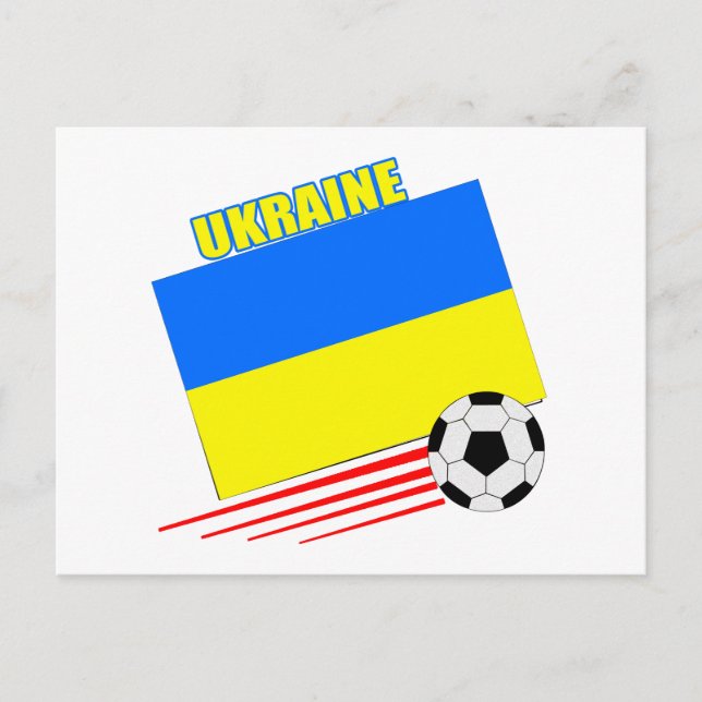 Ukrainas fotbollslag vykort (Framsida)