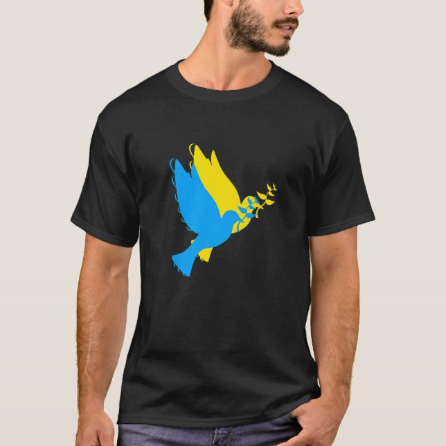 Ukrainas fredsduvor som jag står för Ukraina T Shirt (Framsida)