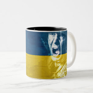 Ukrainas fredssoldat i Krig Två-Tonad Mugg