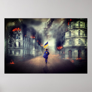 Ukrainas fredstecken i världen poster