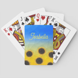 Ukrainas geometrinät mönster Flowers Ditt namn Casinokort