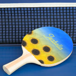 Ukrainas geometrinät mönster Flowers Ditt namn Pingisracket