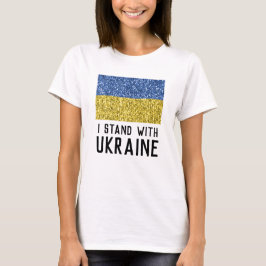 Ukrainas glitter-faux-glitter som jag står för t shirt