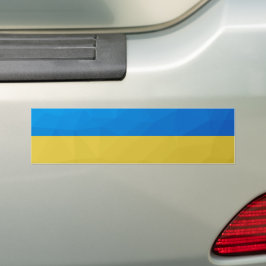 Ukrainas gult, blå geometrisk mönster-maska bildekal