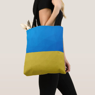 Ukrainas gult, blå geometrisk mönster-maska tygkasse