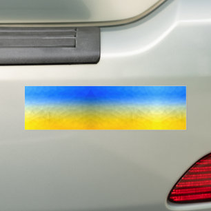 Ukrainas gult, blått, geometriskt nät mönster bildekal