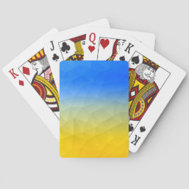 Ukrainas gult, blått, geometriskt nät mönster casinokort