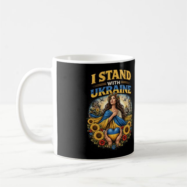 Ukrainas hjärta kaffemugg (Vänster)